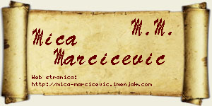 Mića Marčićević vizit kartica